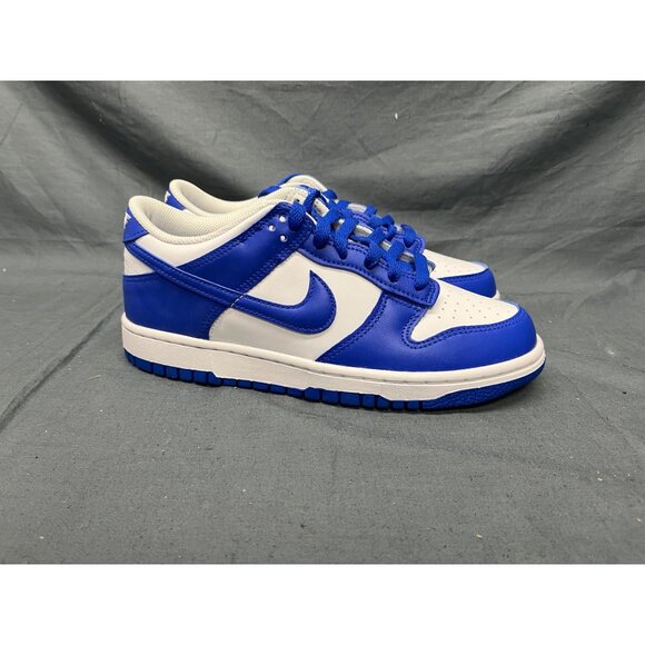 Nike Boys Dunk Low (GS) Sneakers Leather White Hyper Royal Size 7 NEW NO BOX! - Picture 9 of 11